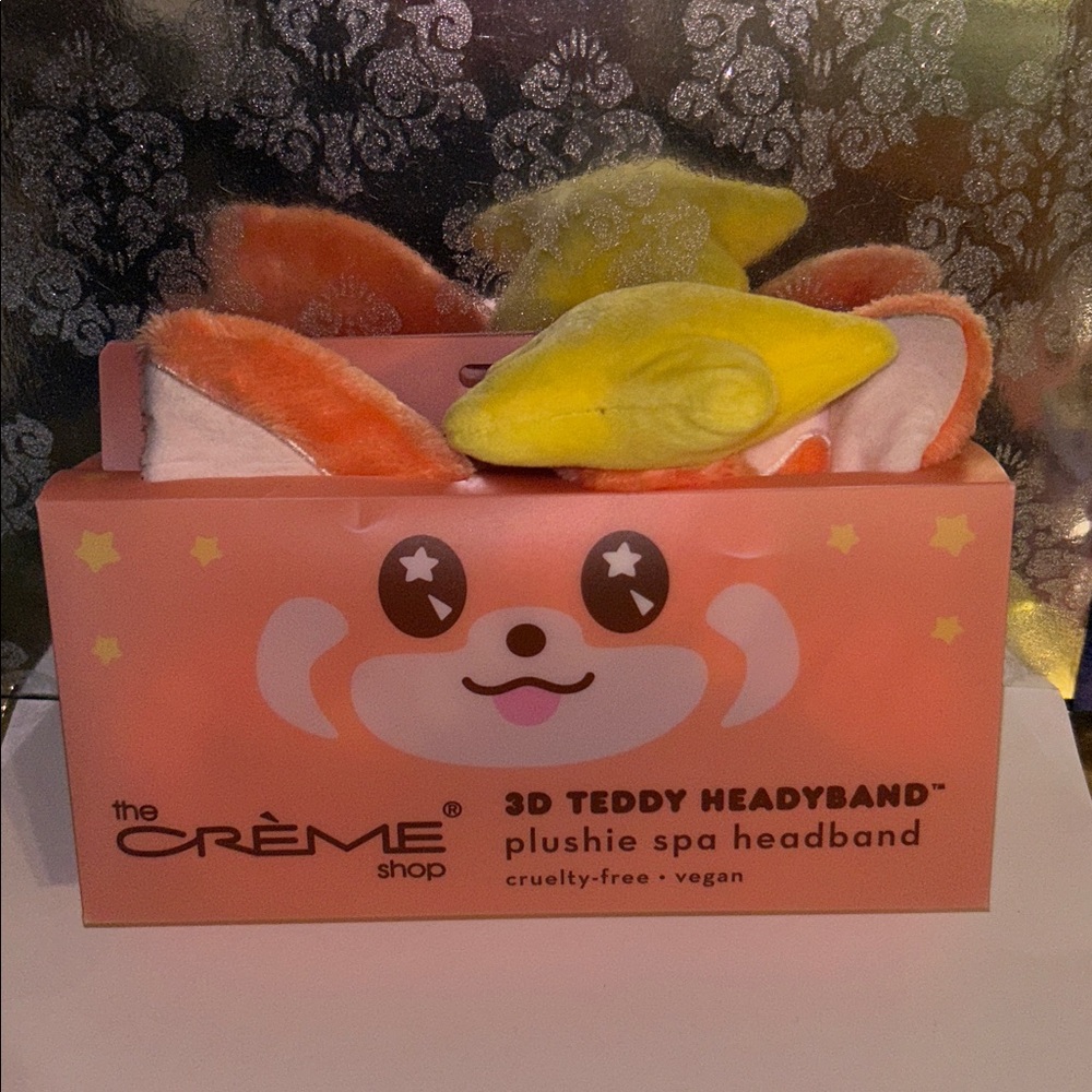 Teddy Bear 3D plush Spa Headband by The Creme Shop NWT